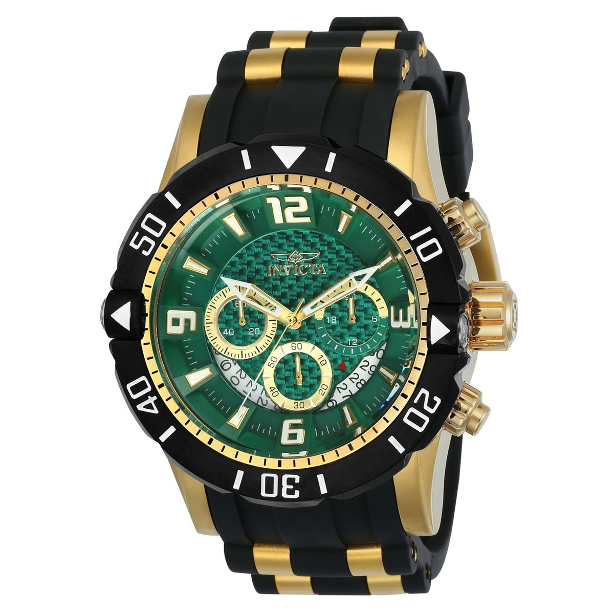 Invicta Men&#39;s 23703 Pro Diver Black and Gold-Tone Polyurethane and Stainless Steel Watch