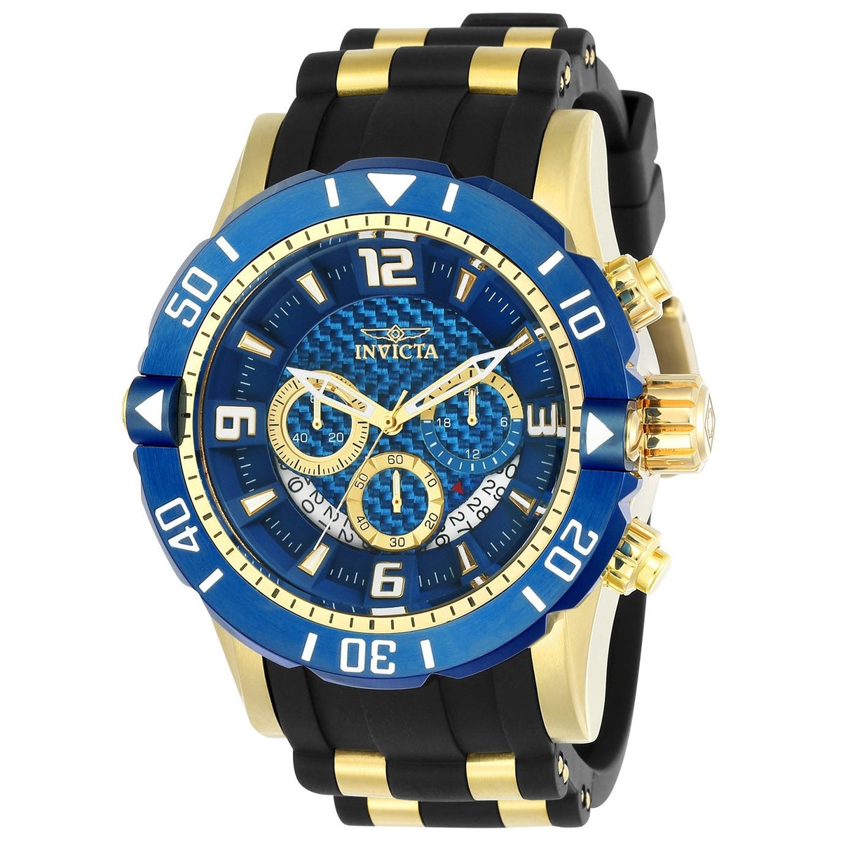 Invicta Men&#39;s 23704 Pro Diver Scuba Black and Gold-Tone Polyurethane and Stainless Steel Watch