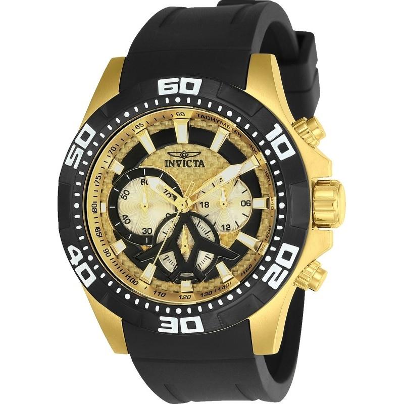 Invicta Men&#39;s 23756 Aviator Black Polyurethane Watch