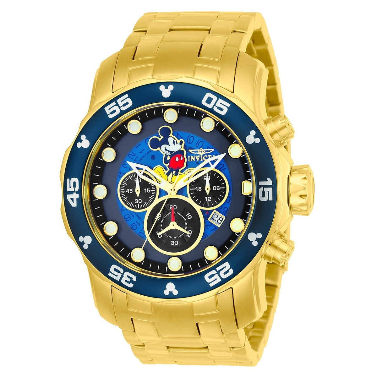 Invicta Men's 23766 Disney Mickey Mouse Gold-Tone Stainless Steel Watch