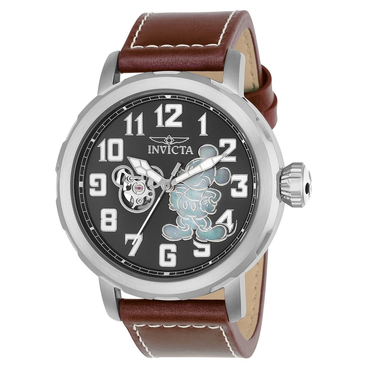 Invicta Men's 23794 Disney Mickey Mouse Brown Leather Watch