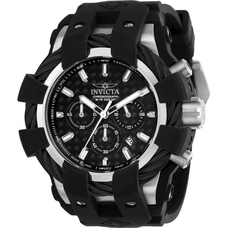 Invicta Men&#39;s 23855 Bolt Black Polyurethane Watch