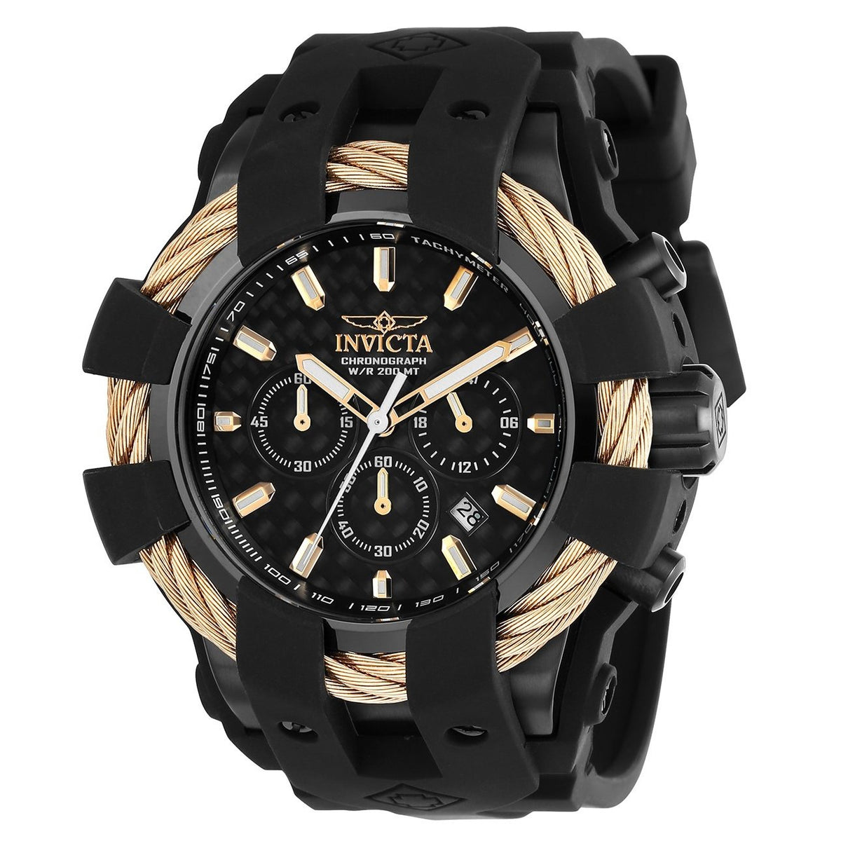 Invicta Men&#39;s 23867 Bolt Black Silicone Watch