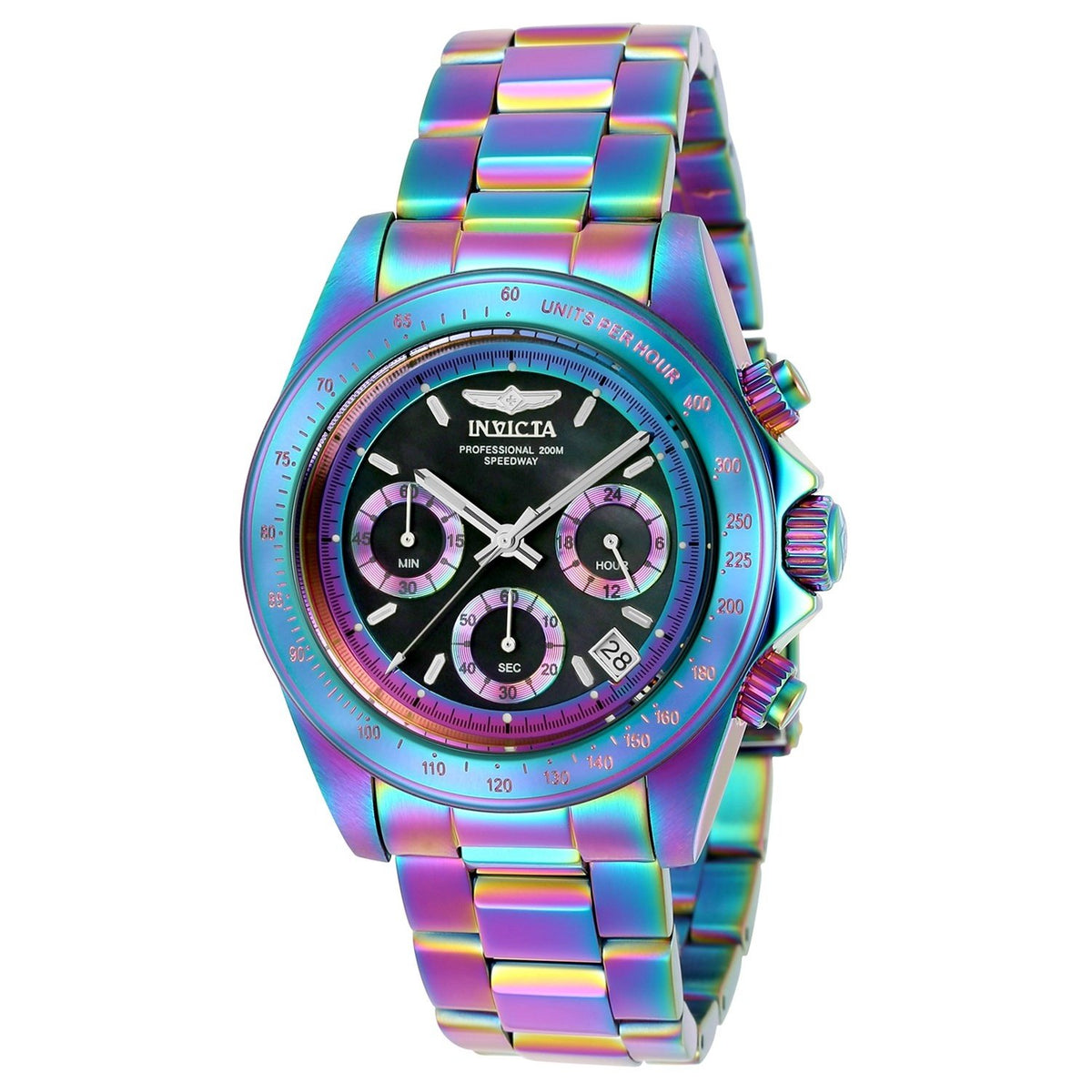 Invicta Men&#39;s 23941 Speedway Iridescent Stainless Steel Watch