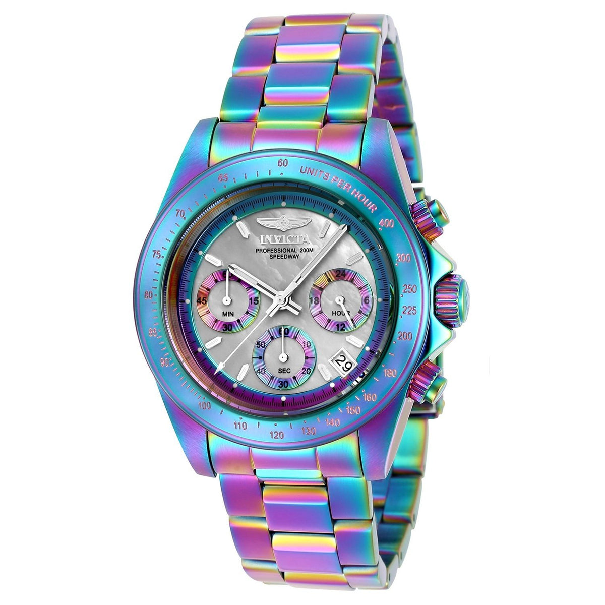 Invicta Men&#39;s 23942 Speedway Iridescent Stainless Steel Watch