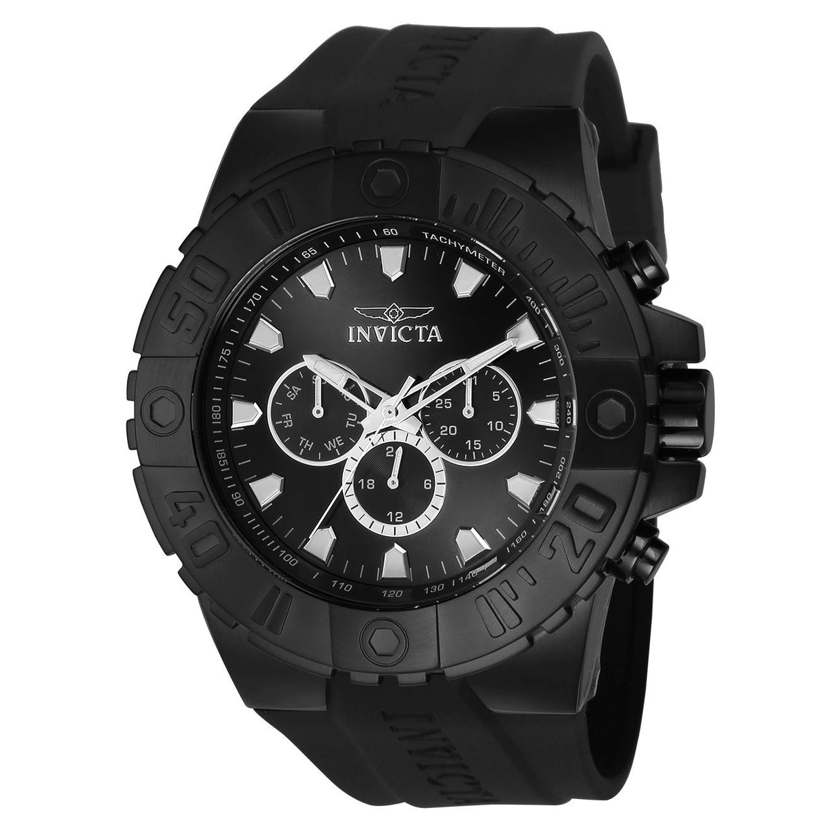 Invicta Men&#39;s 23973 Pro Diver Black Polyurethane Watch