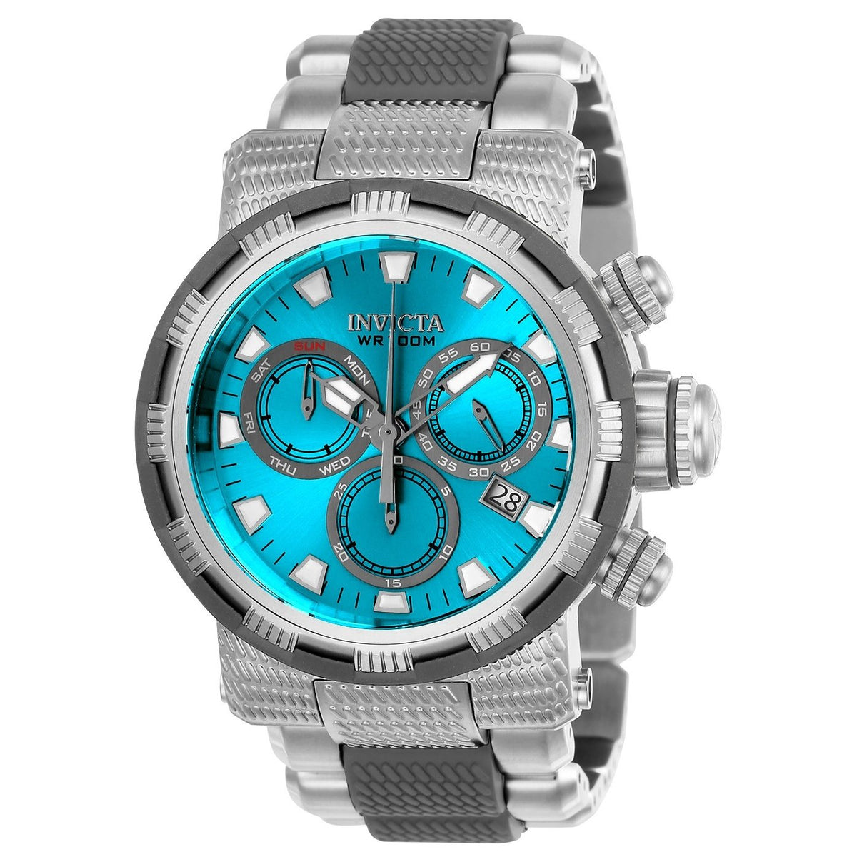 Invicta Men&#39;s 23990 Specialty Gunmetal and Silver Polyurethane and Stainless Steel Watch