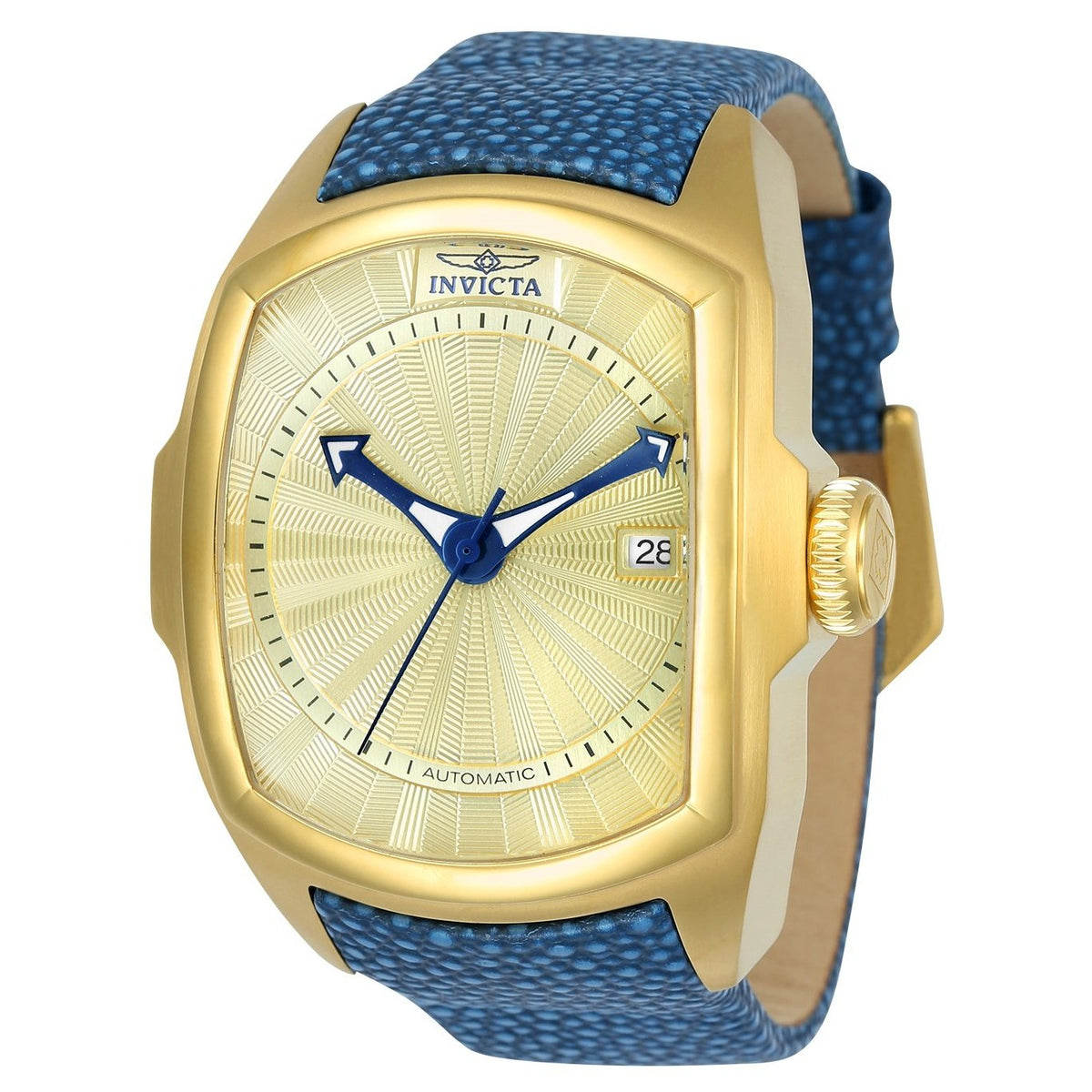 Invicta Men&#39;s 24030 Lupah Automatic Blue Leather Watch