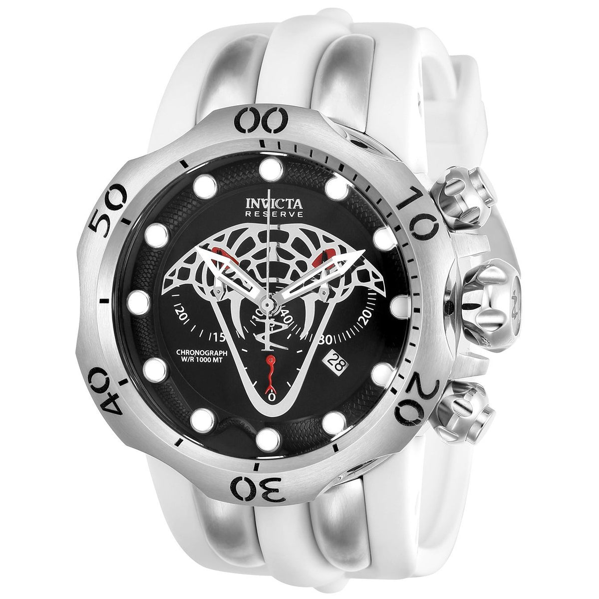 Invicta Men&#39;s 24065 Reserve Venom Viper White Silicone Watch