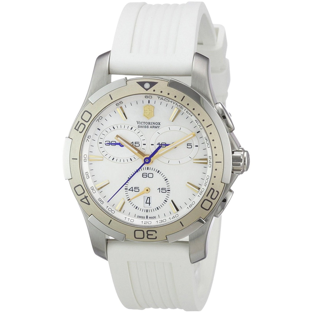 Victorinox Swiss Army Women&#39;s 241351 Summit XLT Chronograph White Rubber Watch