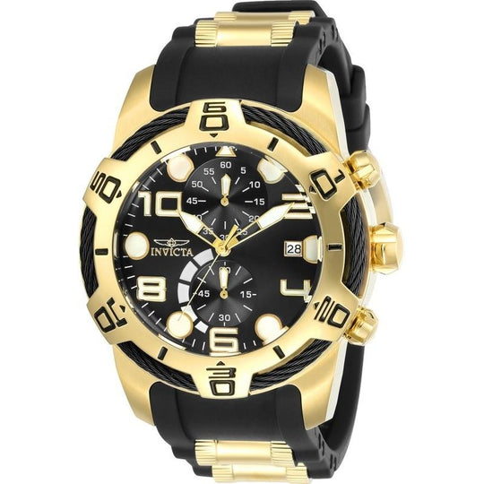 Invicta Men's 24218 Bolt Black and Gold-Tone Polyurethane and Stainless Steel Watch
