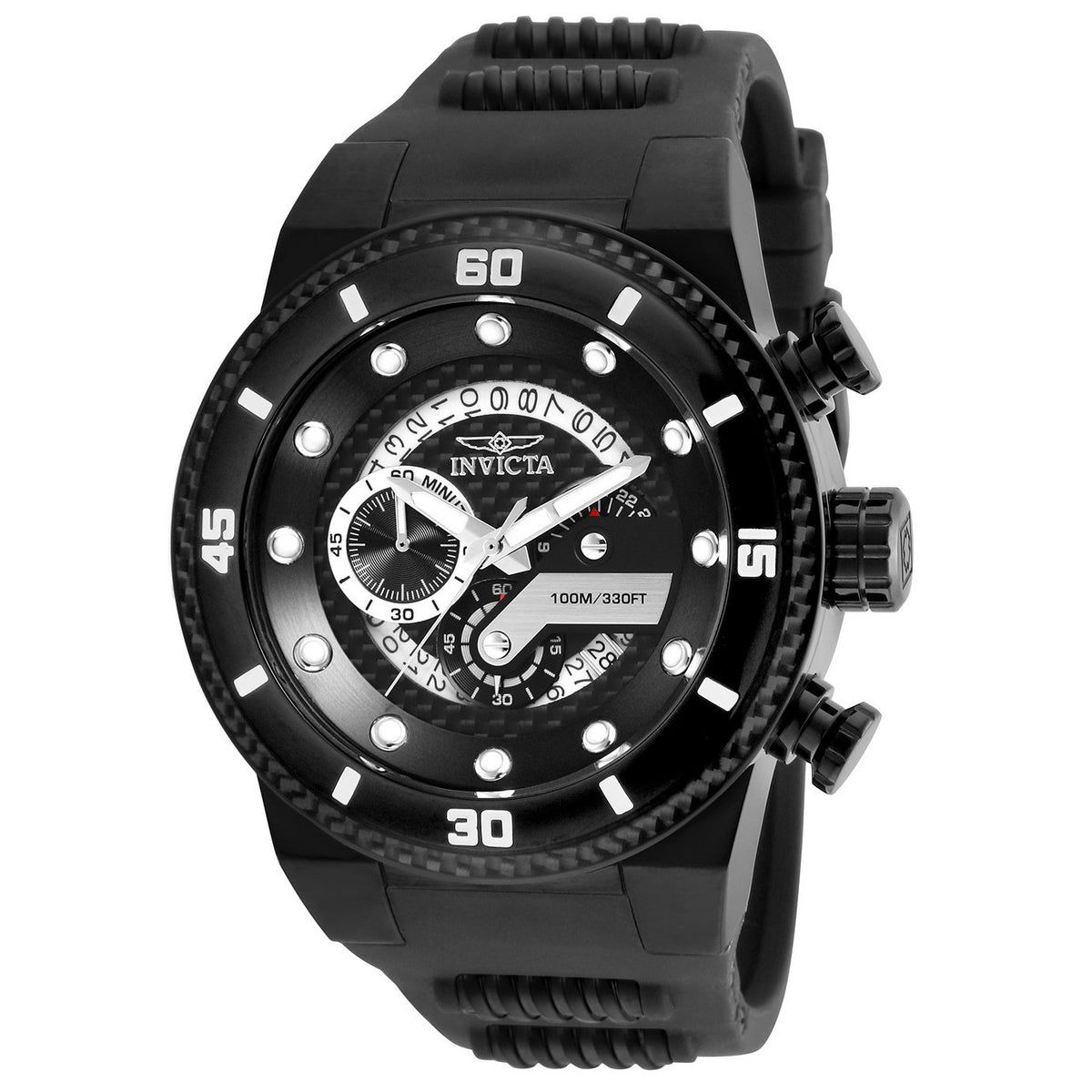 Invicta Men's 24228 S1 Rally Black Polyurethane and Stainless Steel Watch
