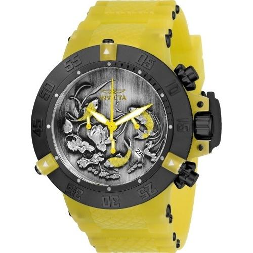 Invicta Men's 24357 Subaqua Anatomic Yellow Silicone Watch