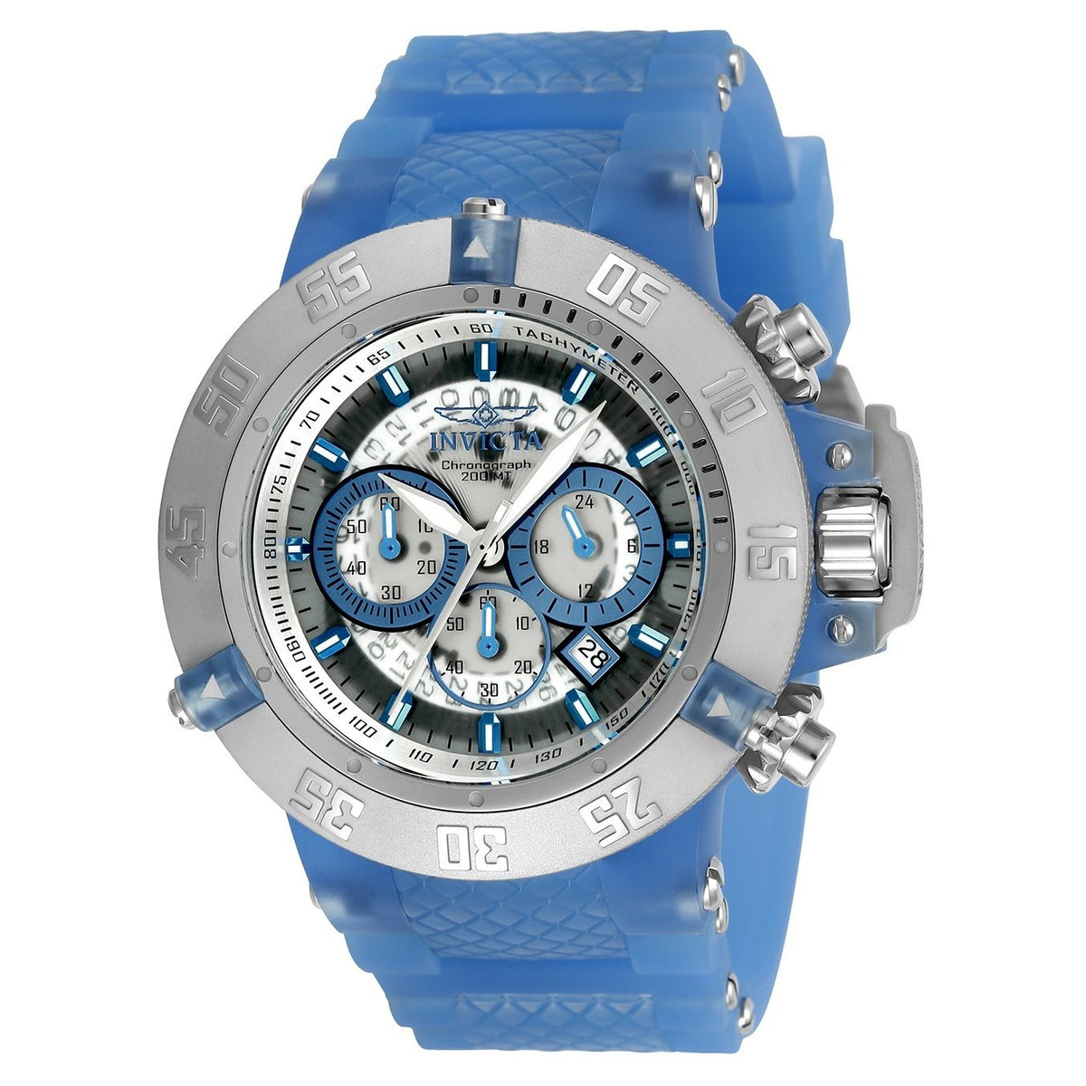 Invicta Men&#39;s 24365 Subaqua Anatomic Blue Silicone Watch
