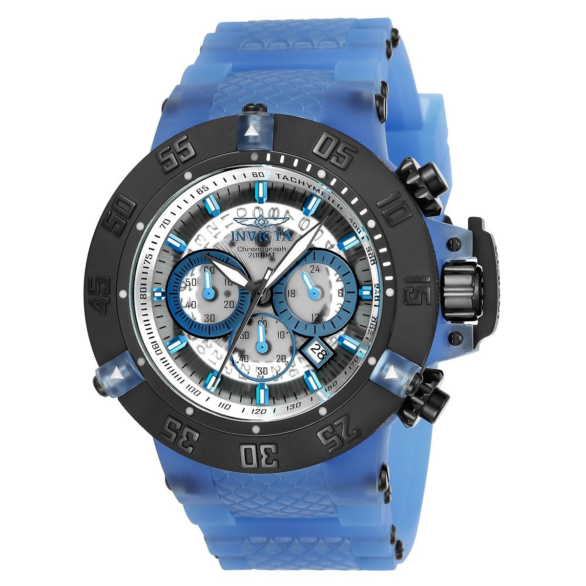 Invicta Men&#39;s 24366 Subaqua Anatomic Blue Silicone Watch