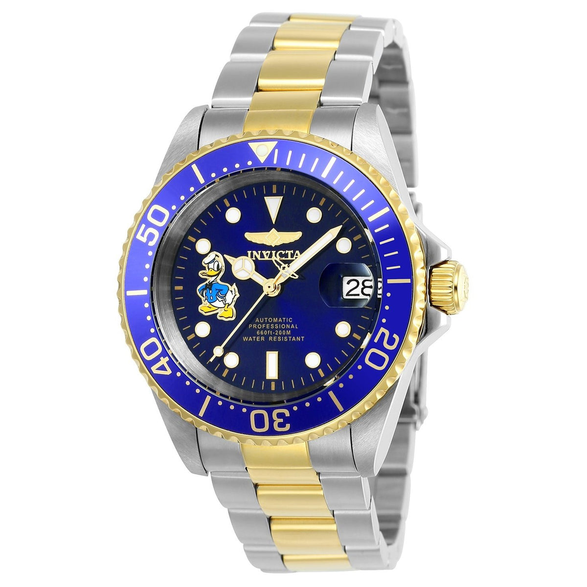 Invicta Women&#39;s 24397 Disney Donald Duck Automatic  Gold-Tone and Silver Stainless Steel Watch