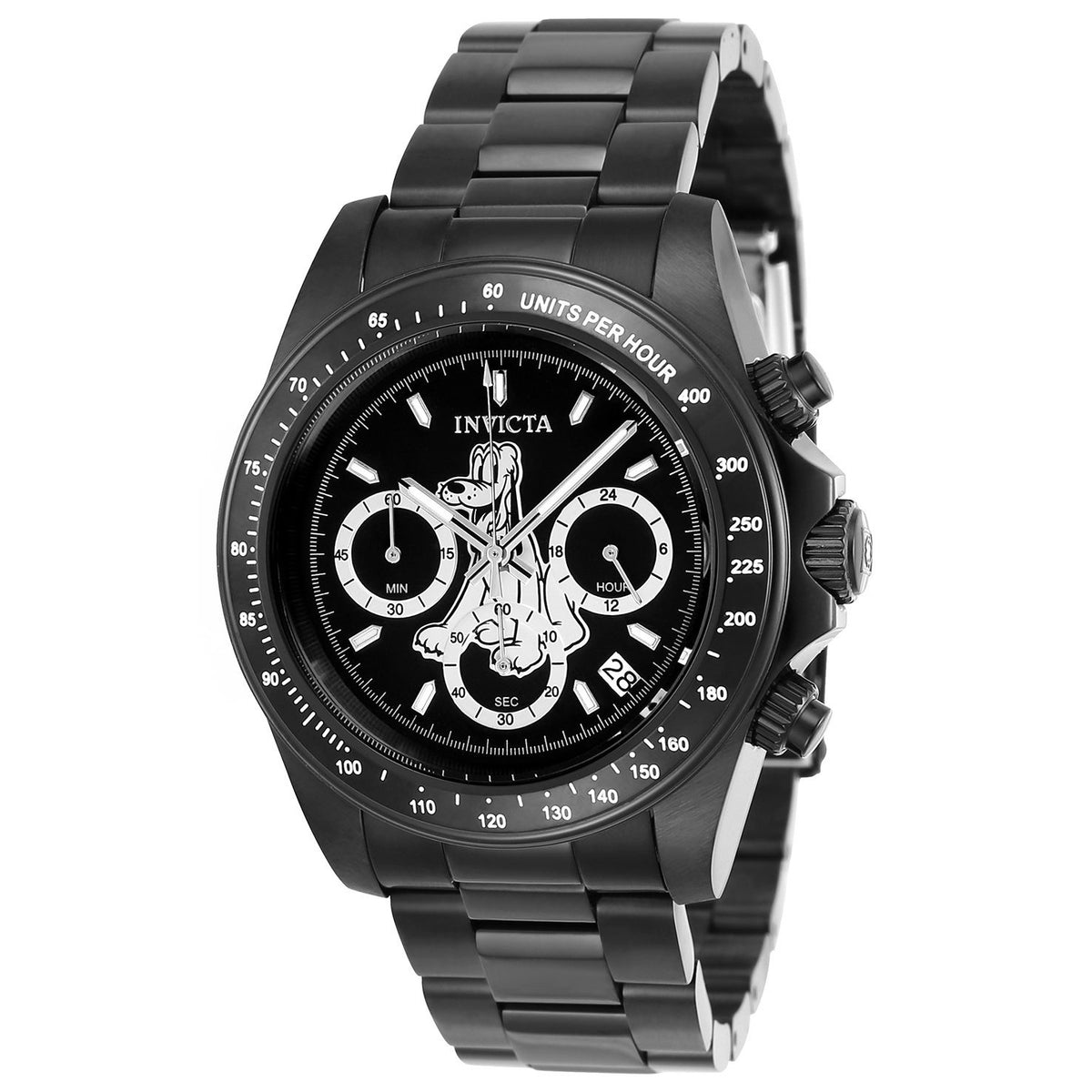 Invicta Men's 24399 Disney Pluto Black Stainless Steel Watch