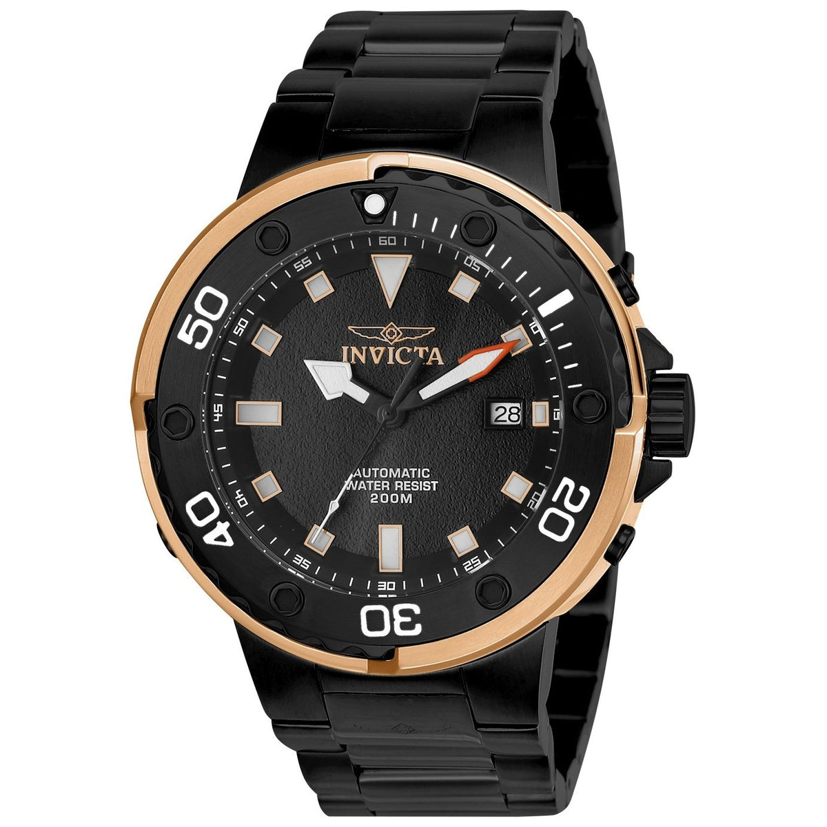 Invicta Men&#39;s 24468 Pro Diver Automatic Black Silicone Watch