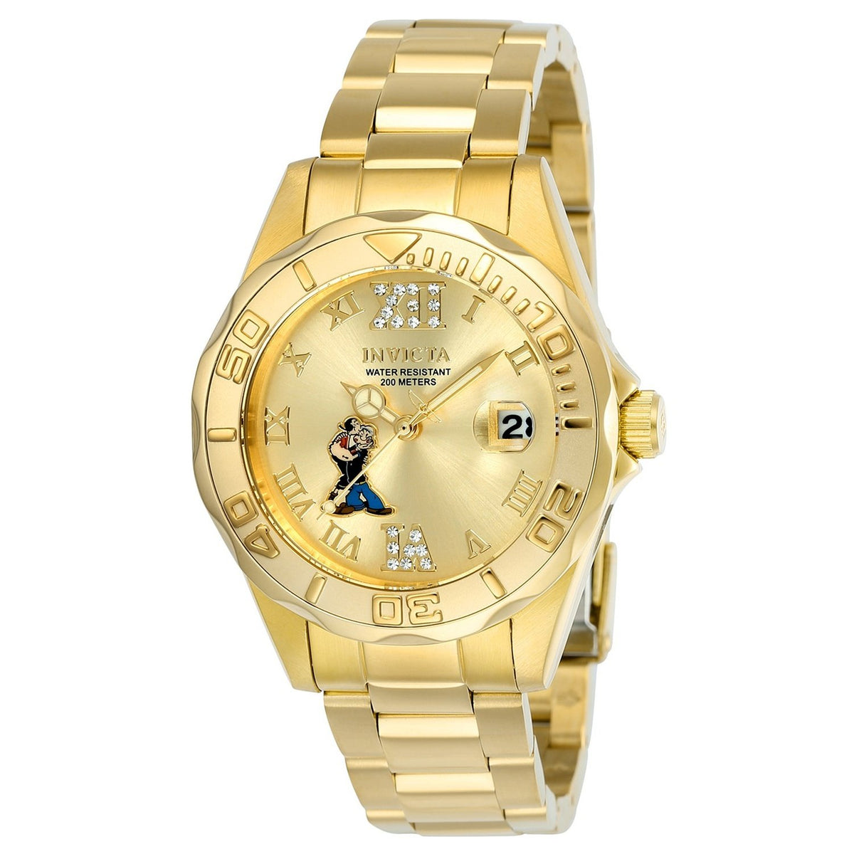 Invicta Women's 24473 Character Popeye Gold-Tone Stainless Steel Watch