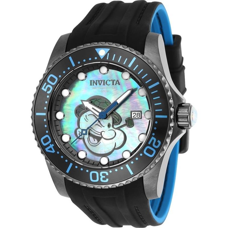 Invicta Men&#39;s 24475 Character Popeye Automatic Black Silicone Watch
