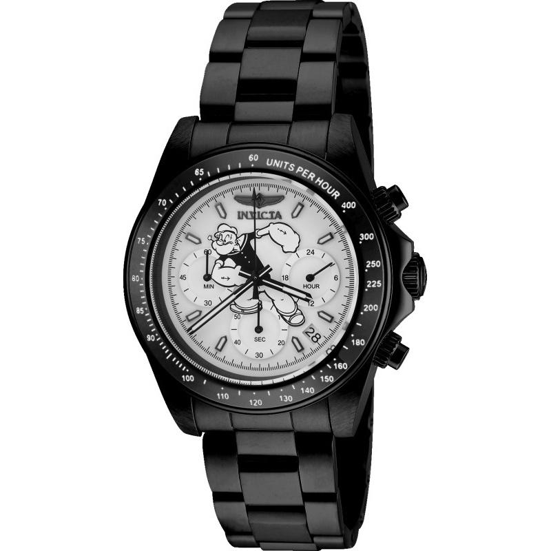Invicta Men's 24485 Character Popeye Black Stainless Steel Watch