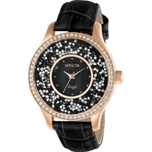 Invicta Women's 24565 Angel Black Leather Watch