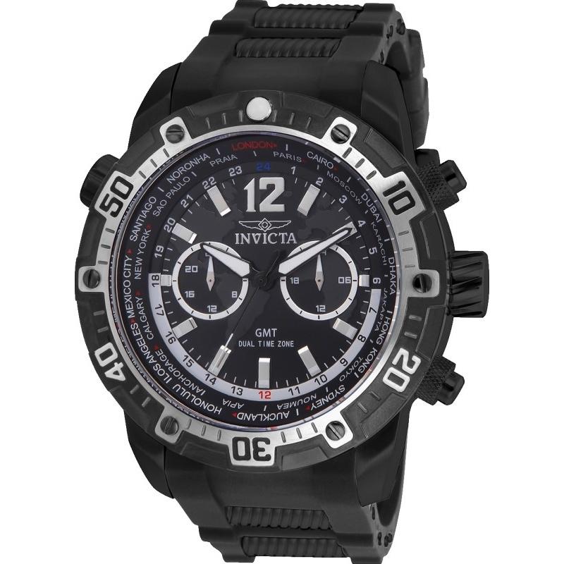 Invicta Men's 24583 Aviator Black Silicone Watch