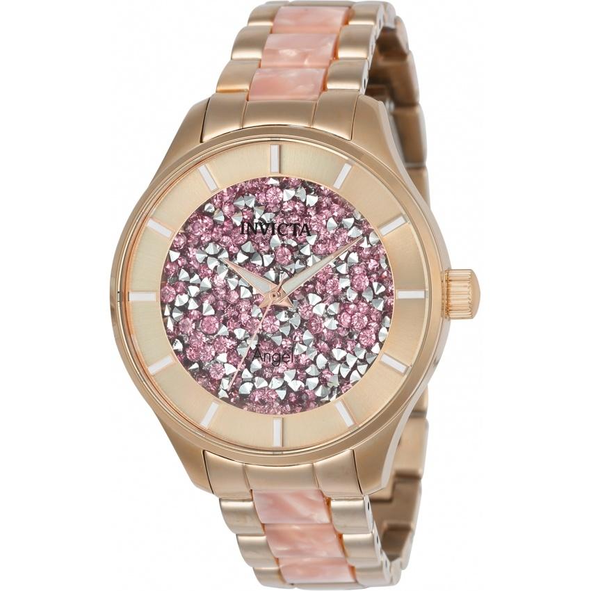 Invicta Women&#39;s 24663 Angel Rose-Tone Stainless Steel Watch