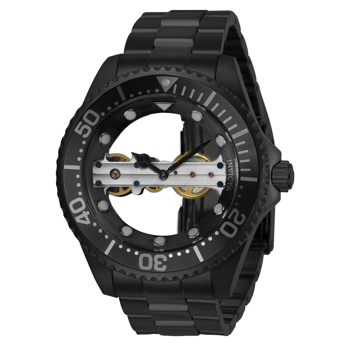 Invicta Men&#39;s 24697 Pro Diver Mechanical Black Stainless Steel Watch