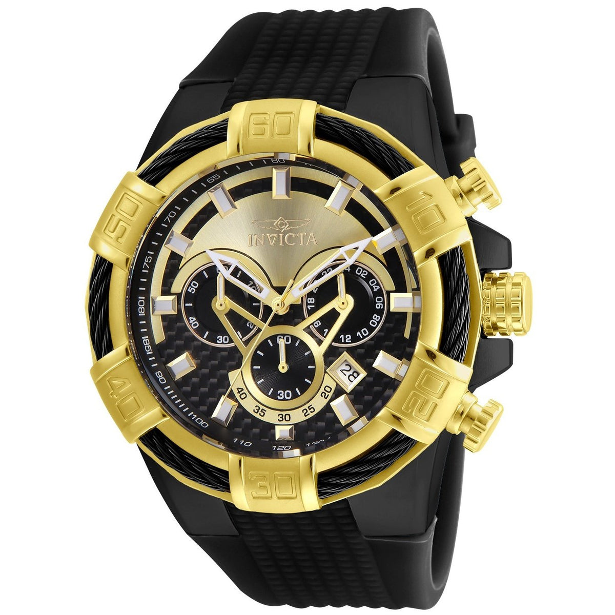Invicta Men&#39;s 24699 Bolt Black Silicone Watch