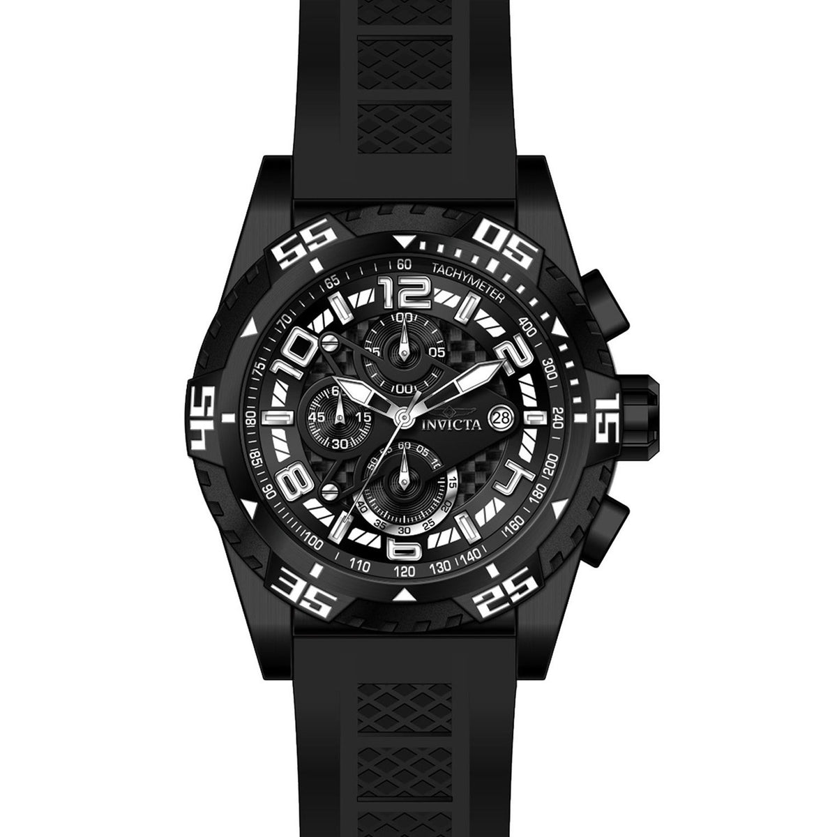 Invicta Men&#39;s 24716 Pro Diver Black Silicone Watch