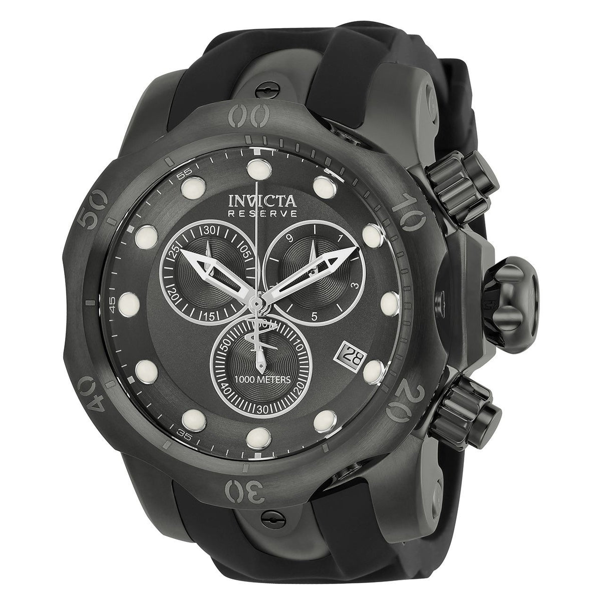 Invicta Men&#39;s 24725 Venom Black Polyurethane Watch