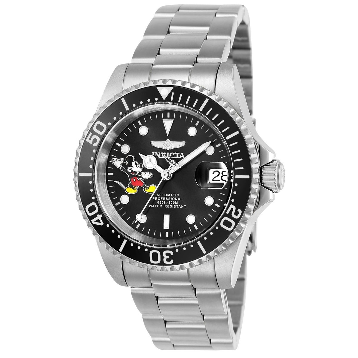 Invicta Men&#39;s 24753 Disney Mickey Mouse Automatic Stainless Steel Watch