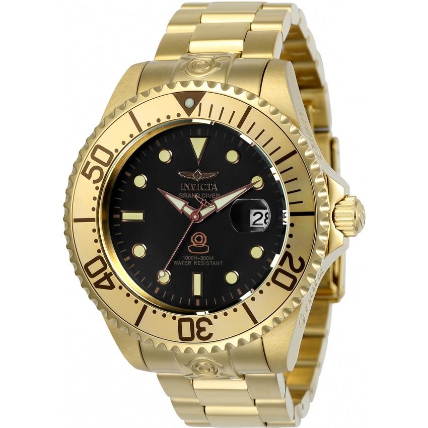 Historiker tin skræmt Invicta Men's 24766 Pro Diver Automatic Gold-Tone Stainless Steel Watc -  Bezali