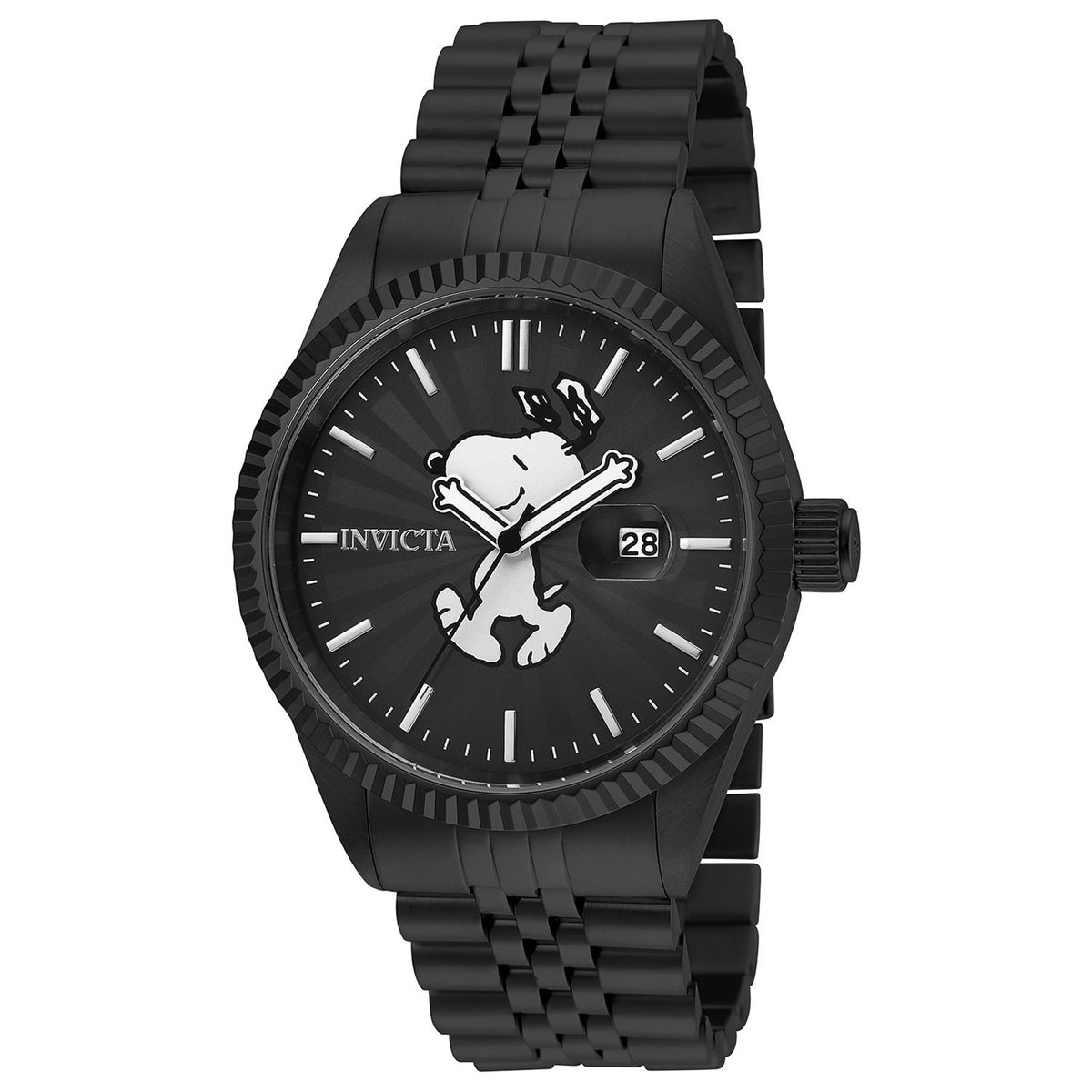 Invicta Men's 24802 Character Snoopy Black Stainless Steel Watch