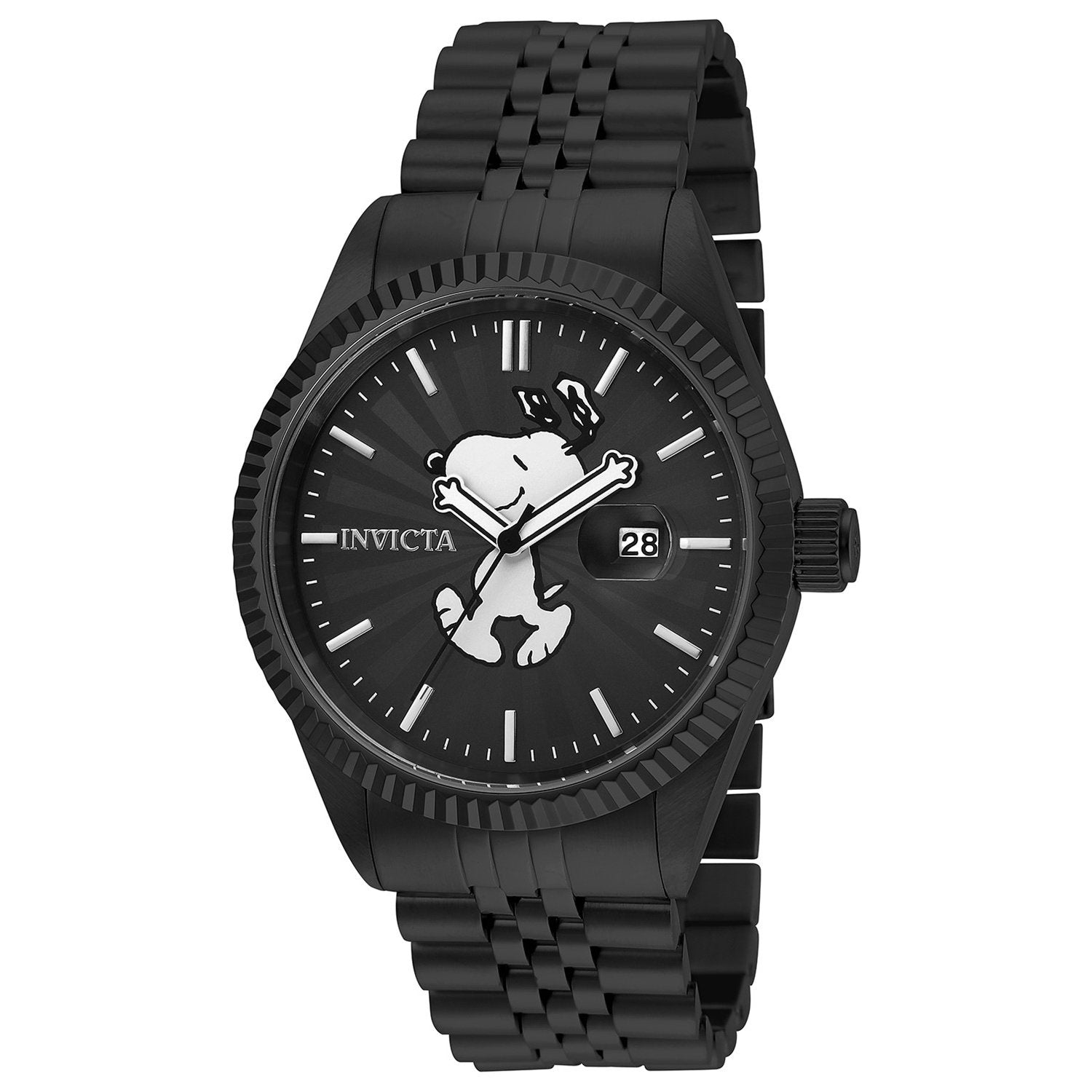 Invicta Men's 24802 Character Snoopy Black Stainless Steel Watch