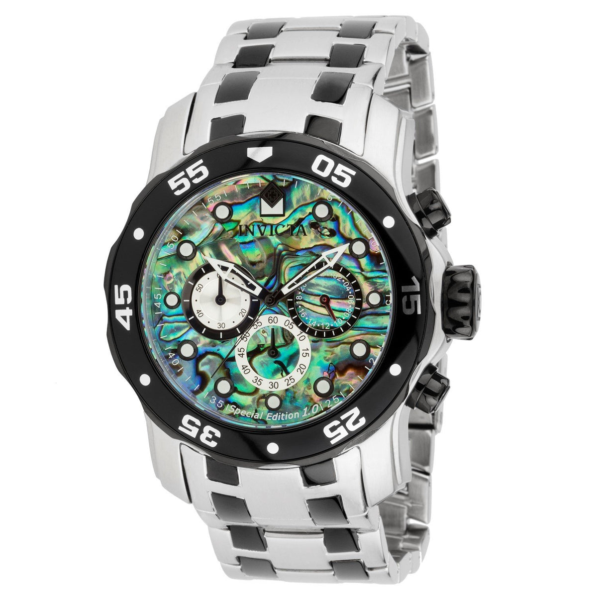 Invicta Men's 24837 Pro Diver Scuba  Black and Silver Stainless Steel Watch