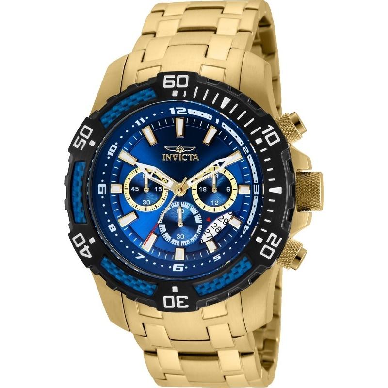 Invicta Men&#39;s 24856 Pro Diver Scuba Gold-Tone Stainless Steel Watch