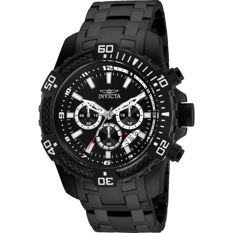 Invicta Men&#39;s 24858 Pro Diver Scuba Black Stainless Steel Watch