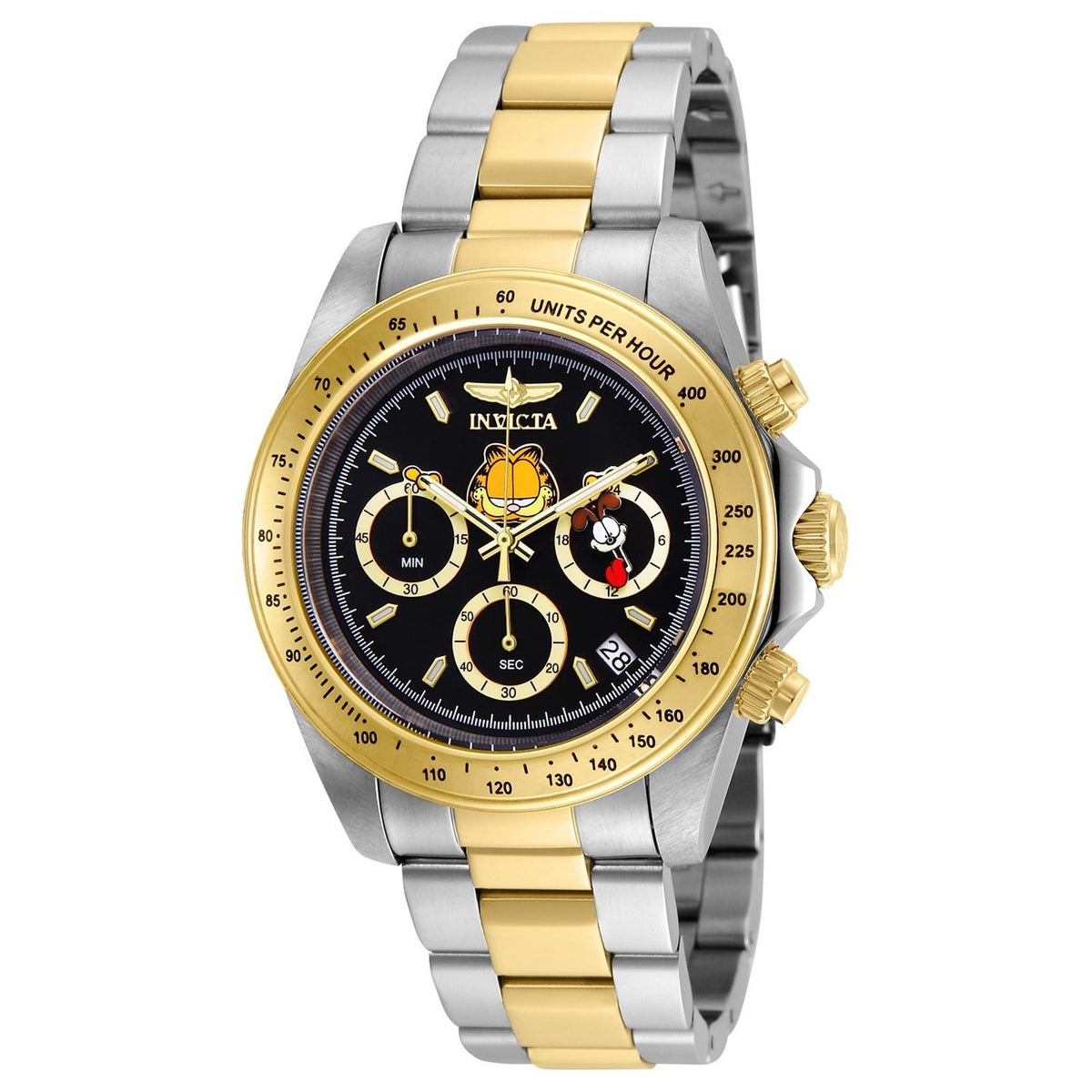 Invicta Men&#39;s 24890 Character Garfield Gold-tone and Silver Stainless Steel Watch