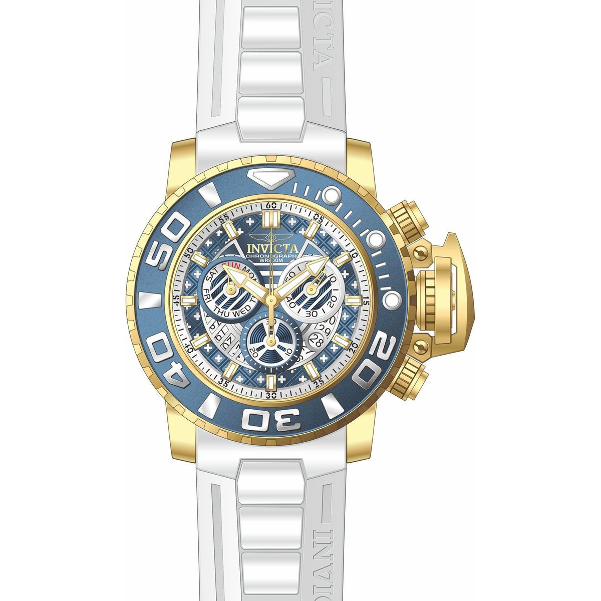 Invicta Men&#39;s 24934 Sea Hunter White Polyurethane Watch