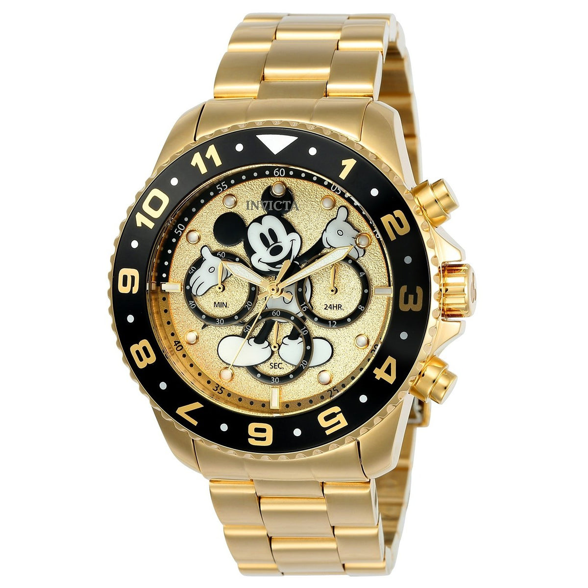 Invicta Men&#39;s 24955 Disney Mickey Mouse Gold-Tone Stainless Steel Watch