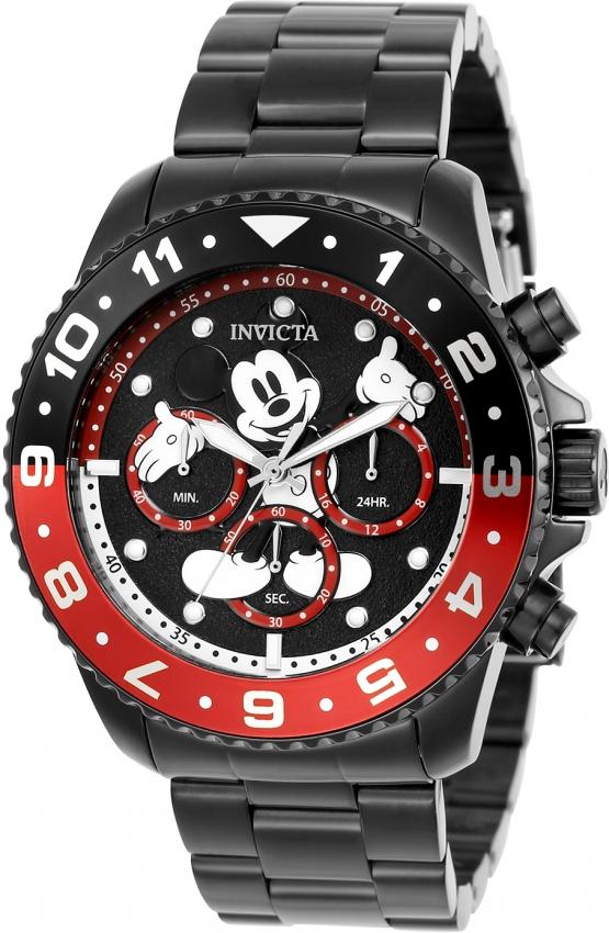 Invicta Men&#39;s 24956 Disney Mickey Mouse Black Stainless Steel Watch