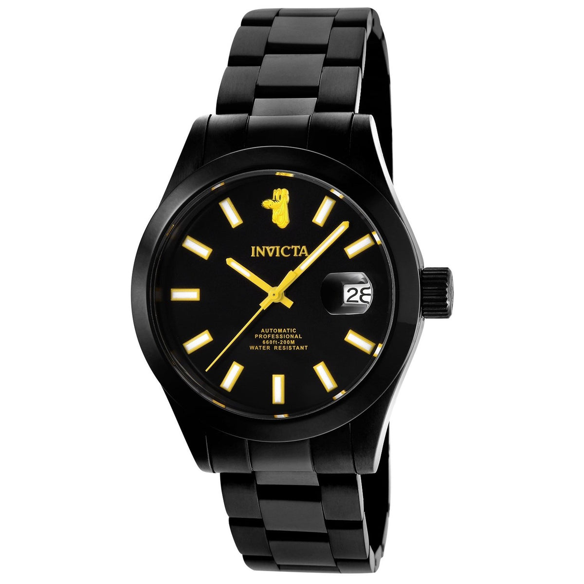 Invicta Men&#39;s 24968 Disney Pluto Automatic Black Stainless Steel Watch