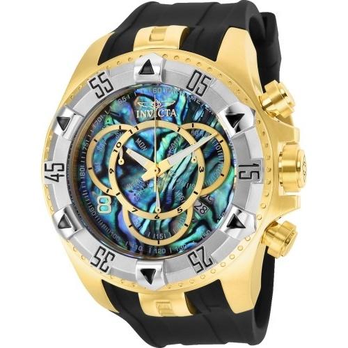 Invicta Men&#39;s 25017 Excursion Black and Gold-Tone Polyurethane and Stainless Steel Watch