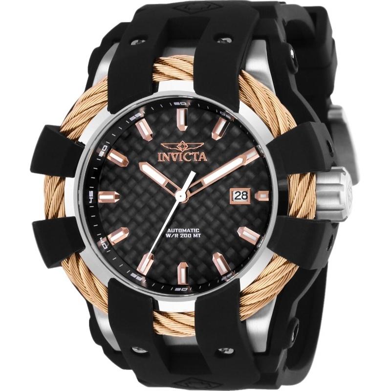 Invicta Men&#39;s 25035 Bolt Automatic Black Silicone Watch