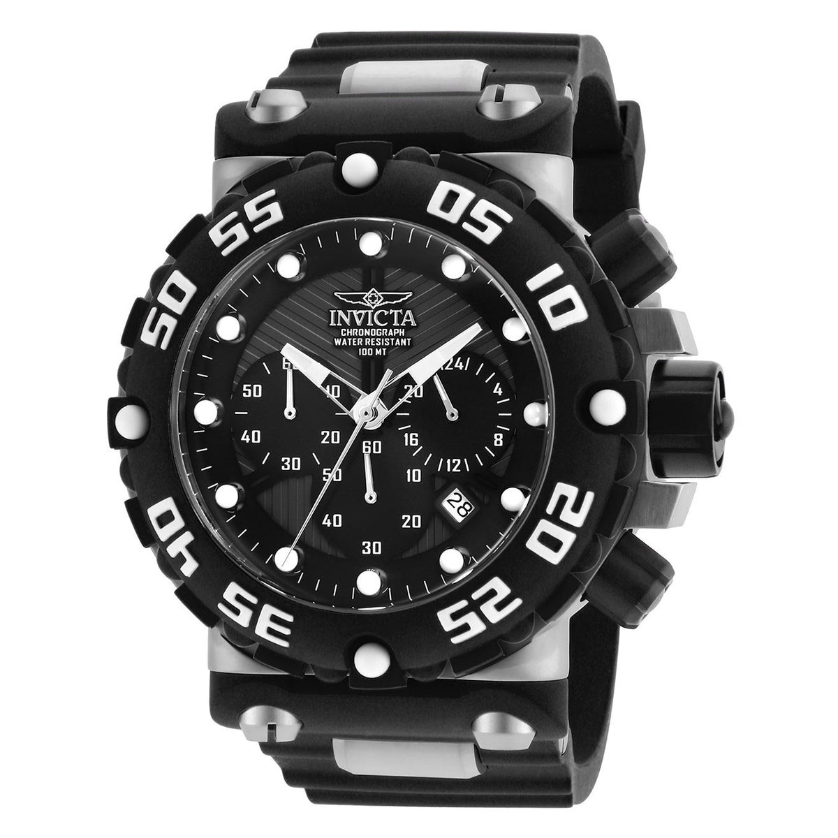 Invicta Men&#39;s 25038 Subaqua Black and Silver Stainless Steel Watch