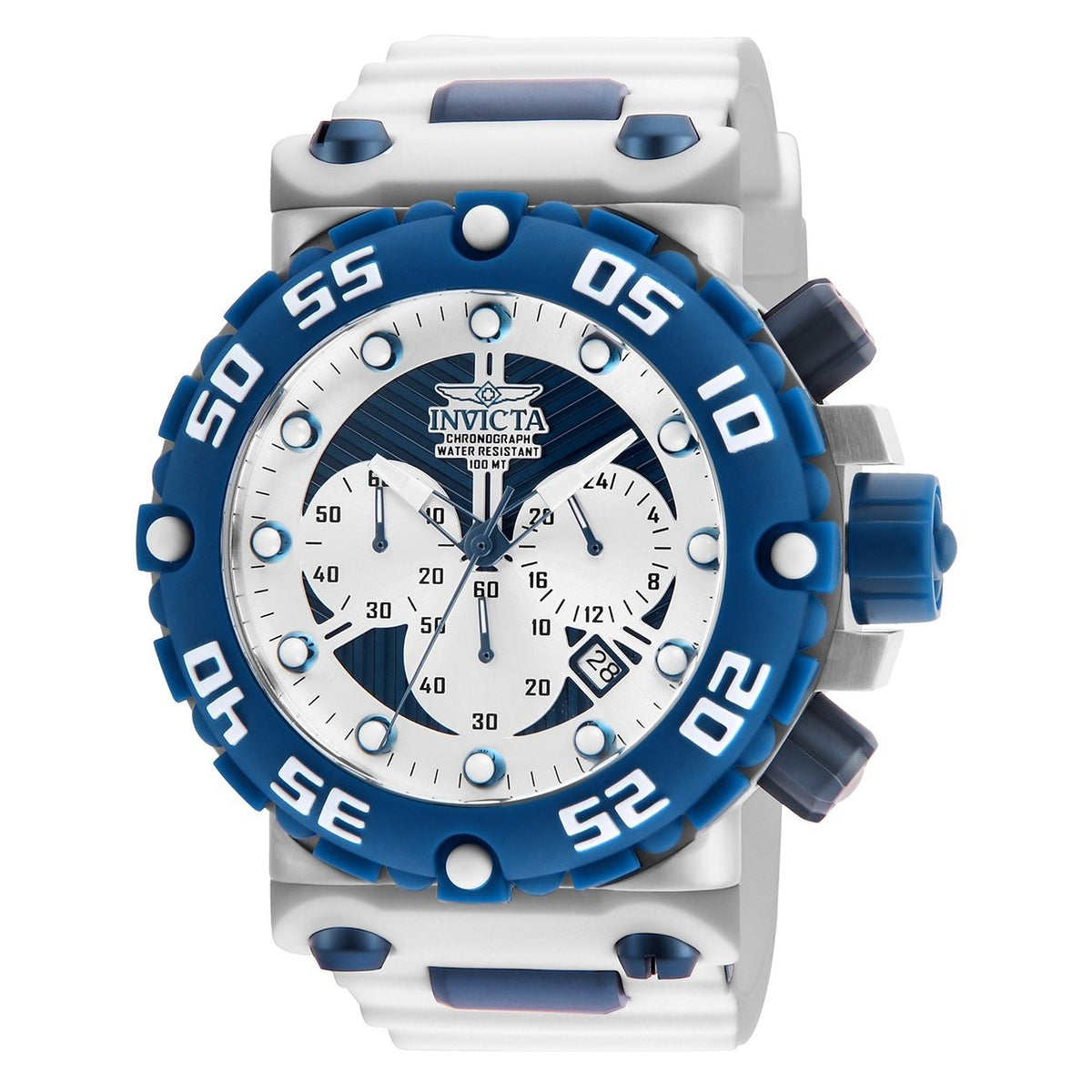 Invicta Men&#39;s 25040 Subaqua Blue and White Stainless Steel Watch