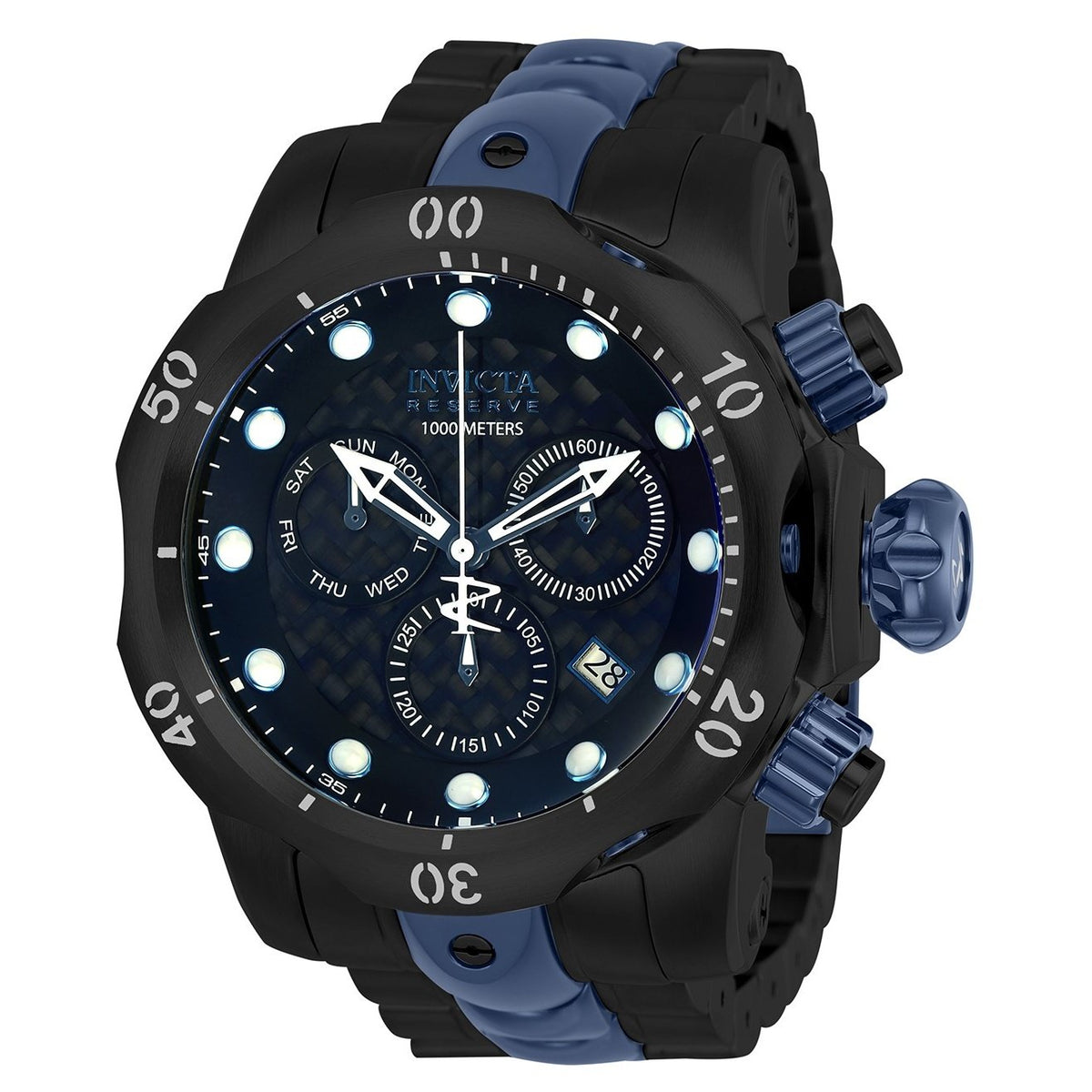 Invicta Men&#39;s 25062 Reserve Venom Black and Blue Stainless Steel Watch