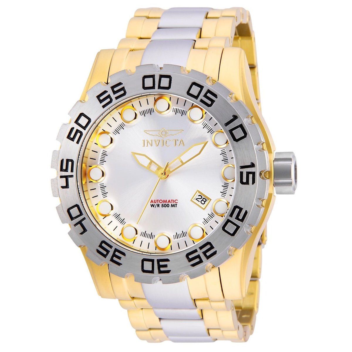 Invicta Men&#39;s 25092 Pro Diver Automatic  Gold-Tone and Silver Stainless Steel Watch
